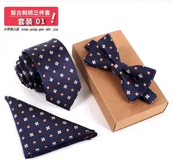XINCAI 2018 новый дизайн для мужчин Галстук Шелковый жаккард цветочный Мода Галстуки в деловом стиле карман квадратный набор для свадебный