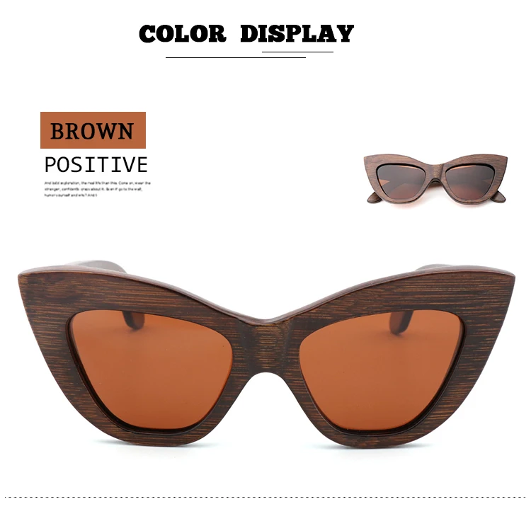 Классические модные солнцезащитные очки-бабочки ручной древесины бамбука солнцезащитные очки поляризационный леди UV400 очки Óculos de sol