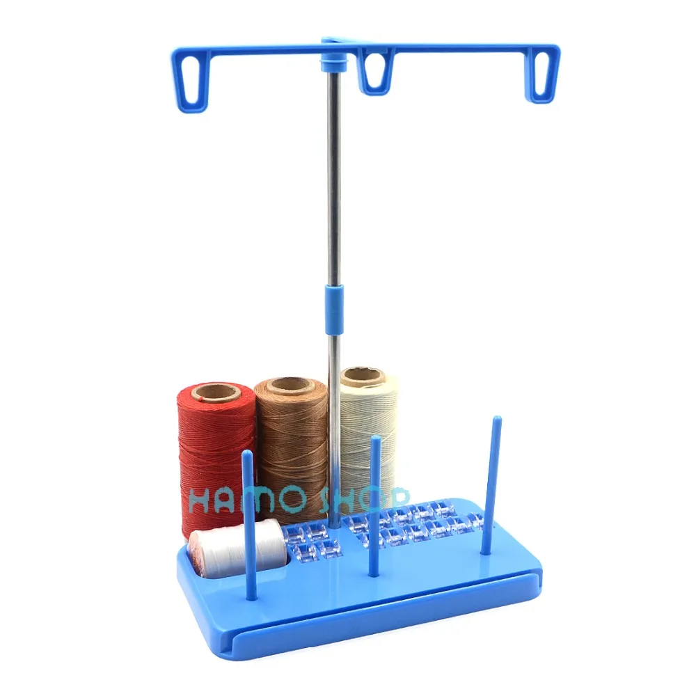 

1set Blue Thread Spools Holder Embroidery Sewing Machine Bobbins For Home Organizer Sew