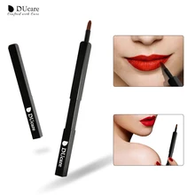 DUcare Lip Brush Retractable Black Rose Gold Makeup Brushes Portable Cosmetic Tool for Lipstick Lip Gloss Beauty Essential metal handle make up portable retractable cosmetic lipgloss lipstick lip gloss brush adjustable makeup tool with protect cap