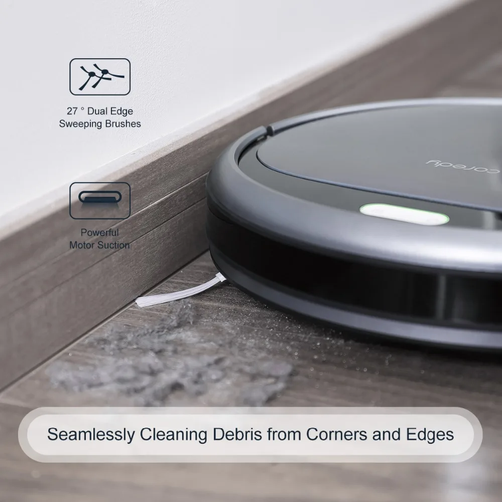 Coredy R300 1400PA Clean Robot Vacuum cleaner Automatic Dust Floor Carpet Cleaning Smart Rechargeable Robotic vacuum For home