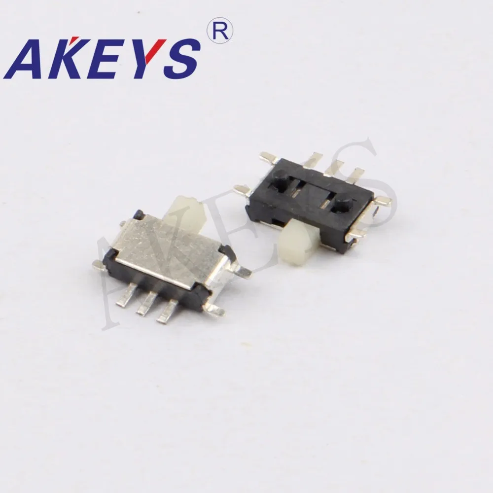 30 шт. MSKT-12C00 мини скользящий переключатель 1P2T SPDT 7 pin SMD SMT мини тумблеры желтый белый