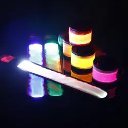 Нарукавная повязка со светодиодами огни светящийся ремешок для бега сменный аккумулятор светящиеся браслеты для бега браслет ходовая