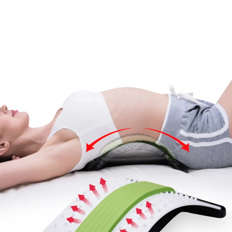 Back Massage Magic Stretcher Waist Acupuncture Body Lumbar Support Spine Massager Relaxation Spine Pain Chiropractic Health care
