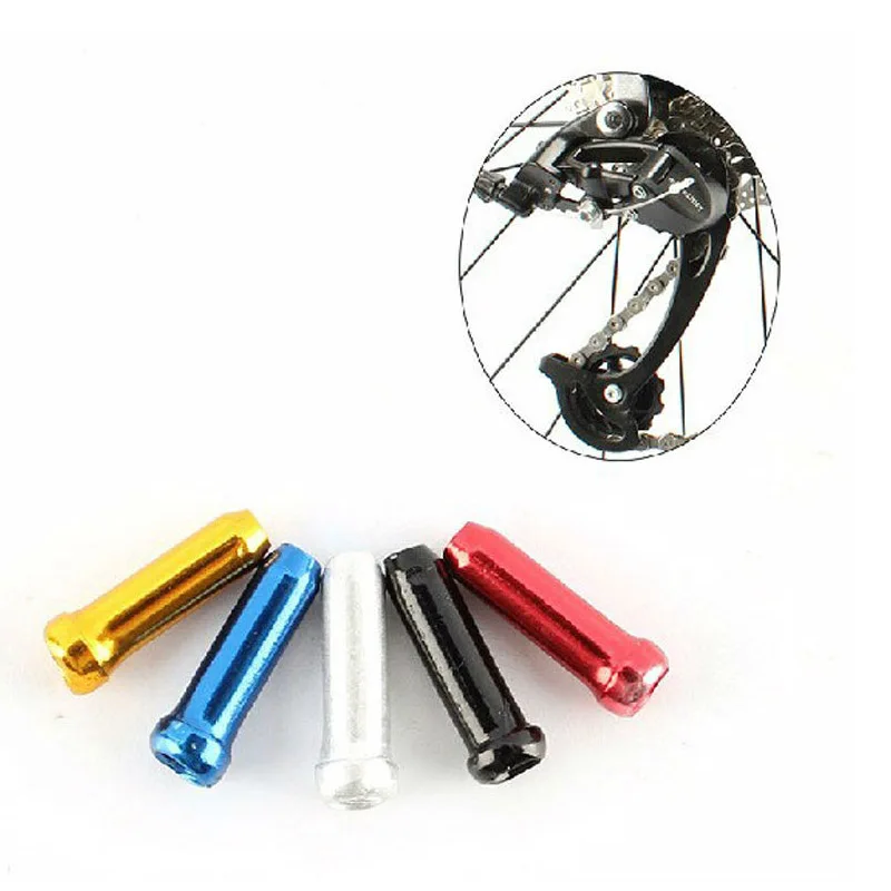 Bicycle Cable End Caps Aluminum Alloy Brake Shifter Inner Cable Tips Crimps Bike Derailleur Shift Wire Ferrules 50 Pcs