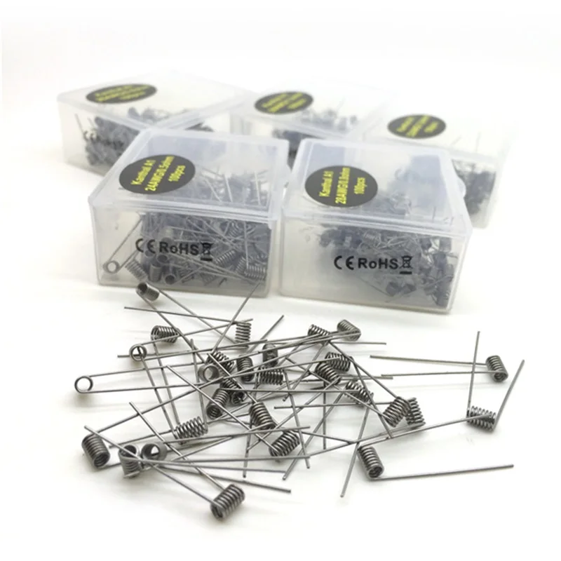 

100pcs Premade Coil Prebuilt Diy Coil 22AWG 24AWG 26AWG 28AWG 30AWG 32AWG Optional