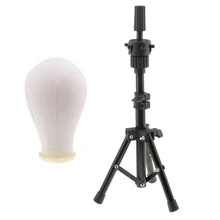 2" бежевый парик для изготовления стильных пробковых брезентовых блоков манекен голова модель с металлическими регулируемыми париками голова Стенд штатив набор