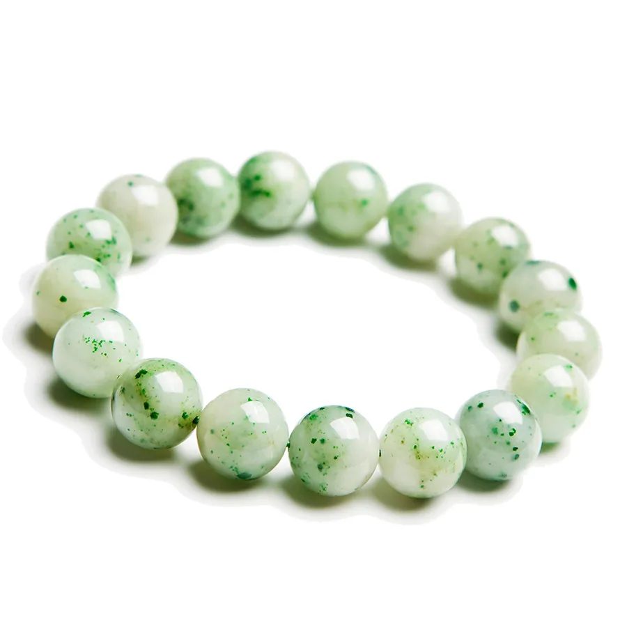 

Natural Genuine Dushan Ja de Gems Bracelets For Women Men 12mm Stretch Healing Crystal Natural Stone Round Bead Bracelet Femme