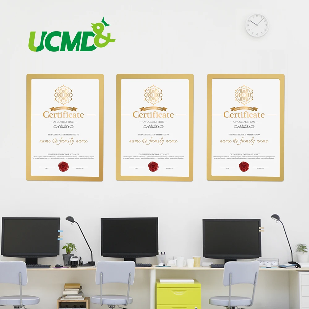 

Office Store A3 Certificate Frame Magnetic Photo Picture Frame wall mounted picture poster document display frame Plastic Sheet