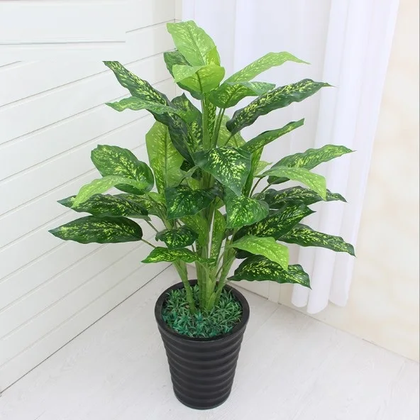 90CM Real Touch Artificial Plants Silk Evergreen Tree Fake Plants Home Garden Artifcial Tree