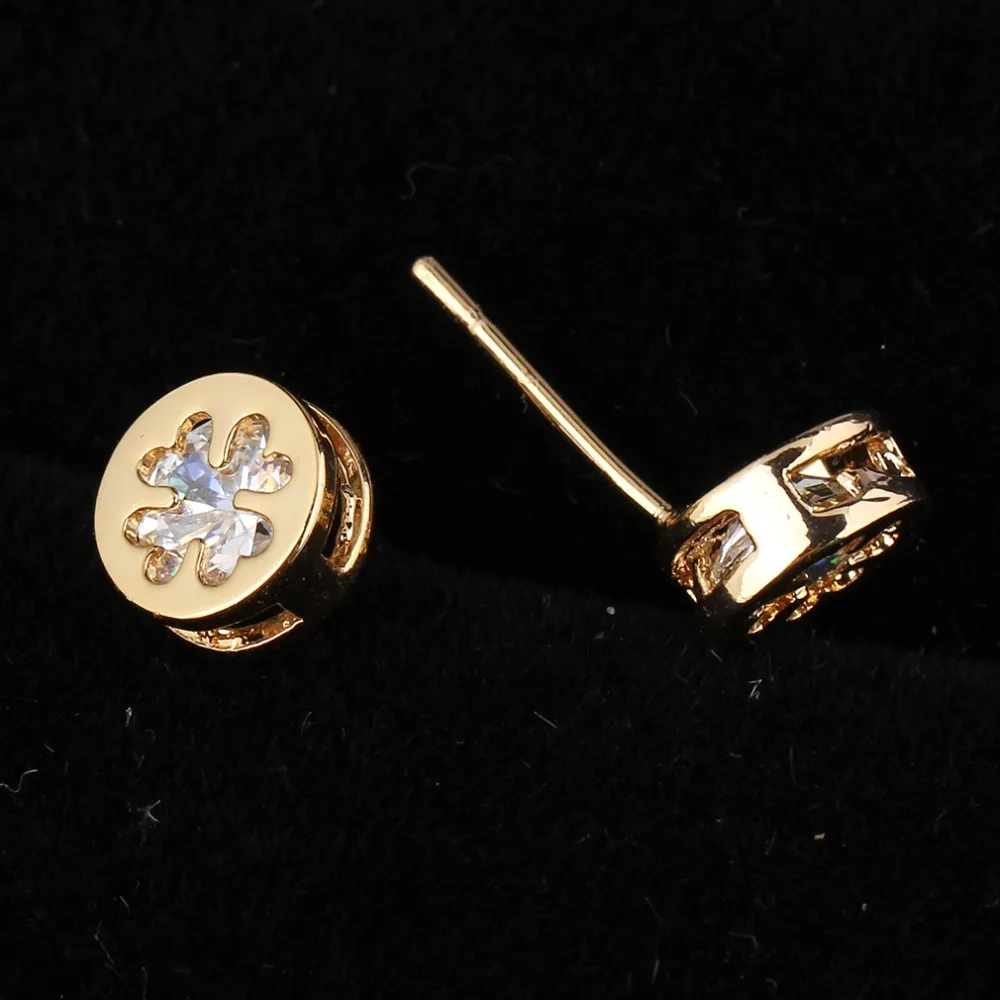 Высокое качество новая мода тренд серьги клевер кристалл серьги украшение-гвоздик серьги кубический цирконий для женщин