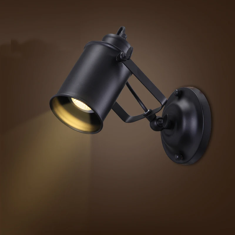 Vintage Adjustable Industrial Metal E27 Wall Light Retro Country Style Sconce Wall Lamp for Loft Bar Cafe Home Corridor