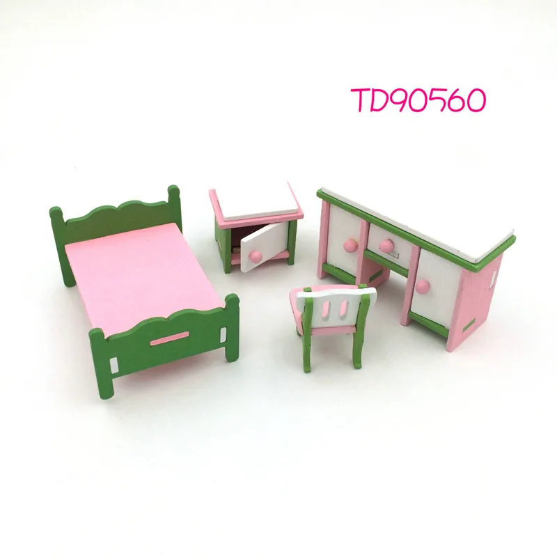 Детский игровой дом деревянная игрушка набор туалетный столик детские стулья деревянная мебель кухонный набор игрушек обеденный стол 12 стиль