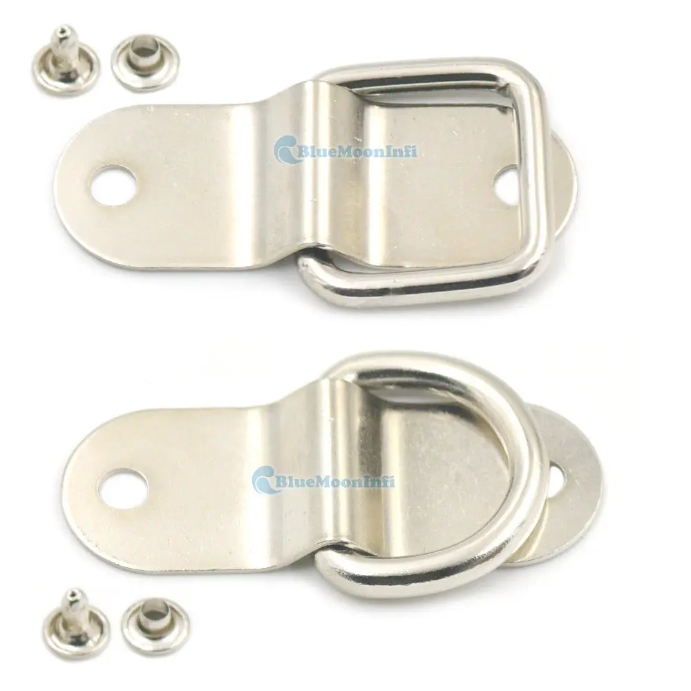 

5 Sets Metal Arch Bridge Leather Square D ring buckles With Double Cap Rivet For Bag Luggage DIY