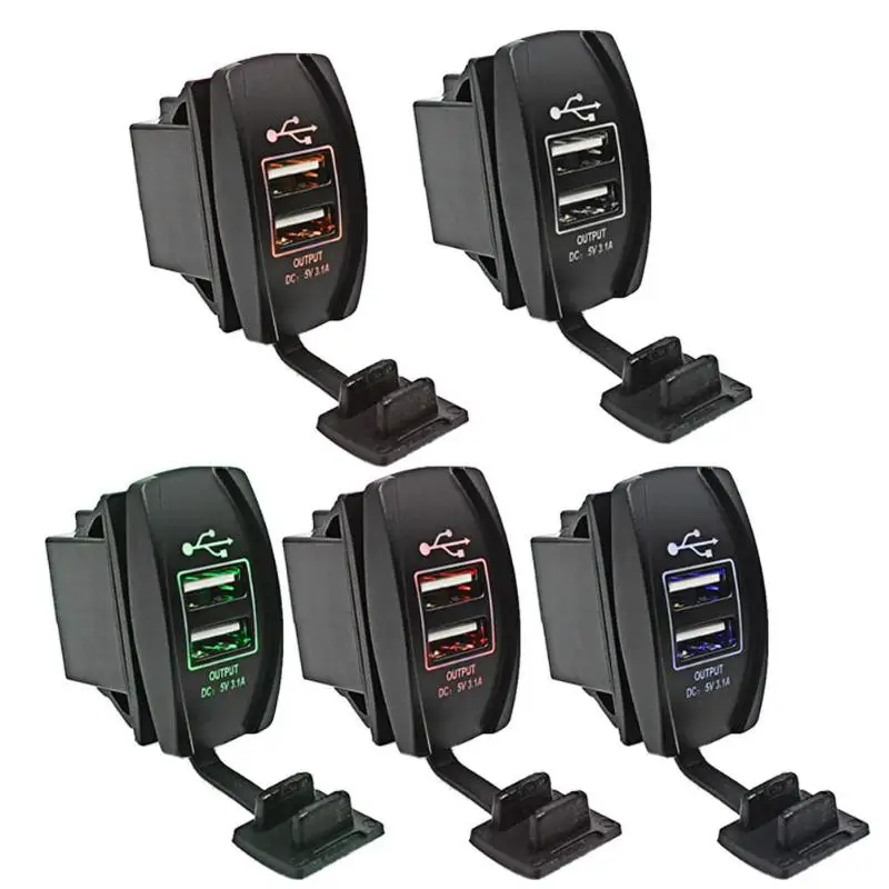 

Universal Waterproof Motorcycle Car Dual USB Port Charger Socket Plug usb car cargador movil coche cigarette light