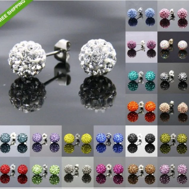 10 Pairs/lot 10mm Stud Earrings,Factory Wholesale Sales,Fitting Is