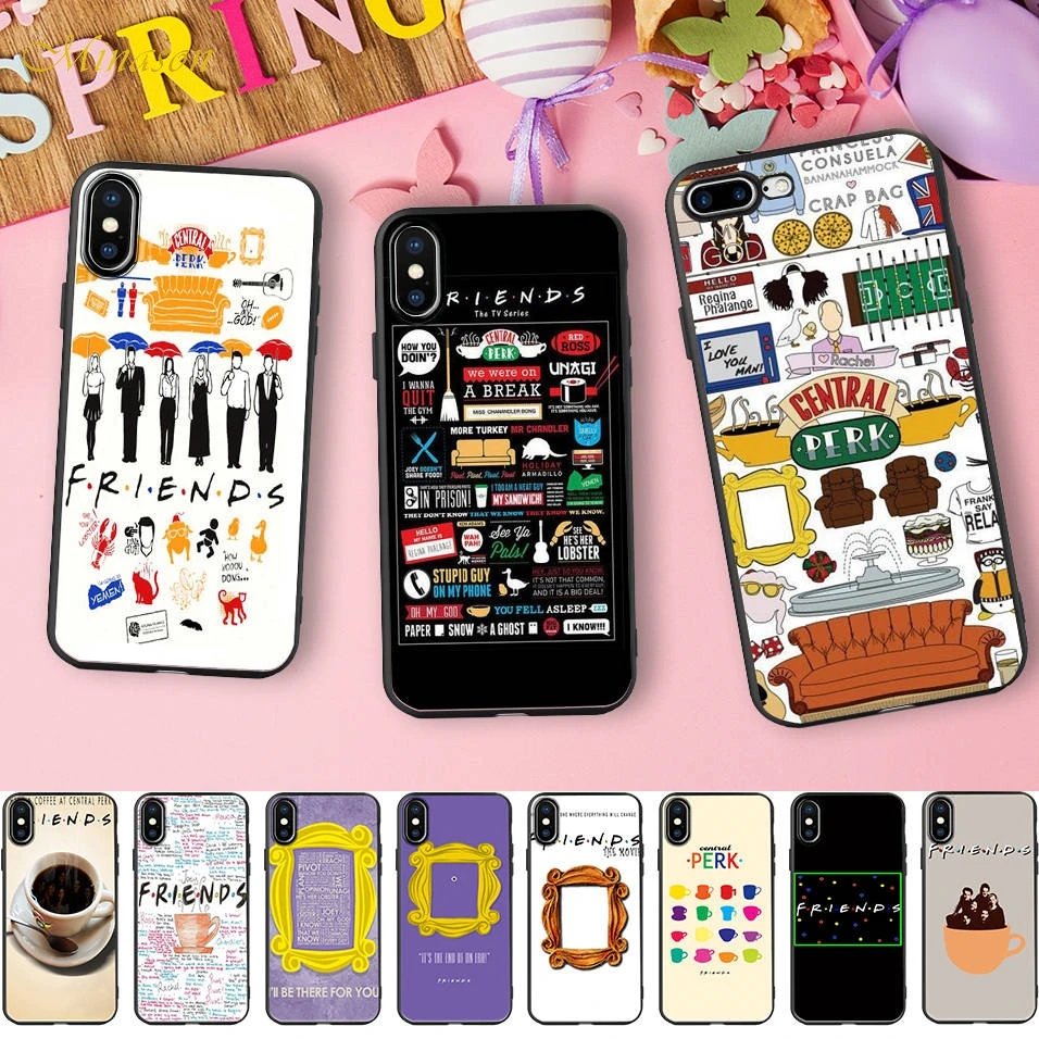 Мягкий силиконовый чехол Friends TV Show Central Perk для iPhone X 5 5S XR XS Max 6 S 7 8 Plus