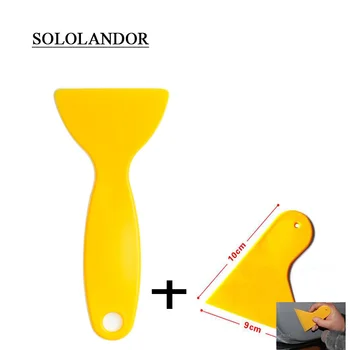

2pcs Carbon Fiber Vinyl film Wrapping Scraper Tools Bubble Window Wrapping Film Squeegee Scraper Car Styling Sticker Accessories