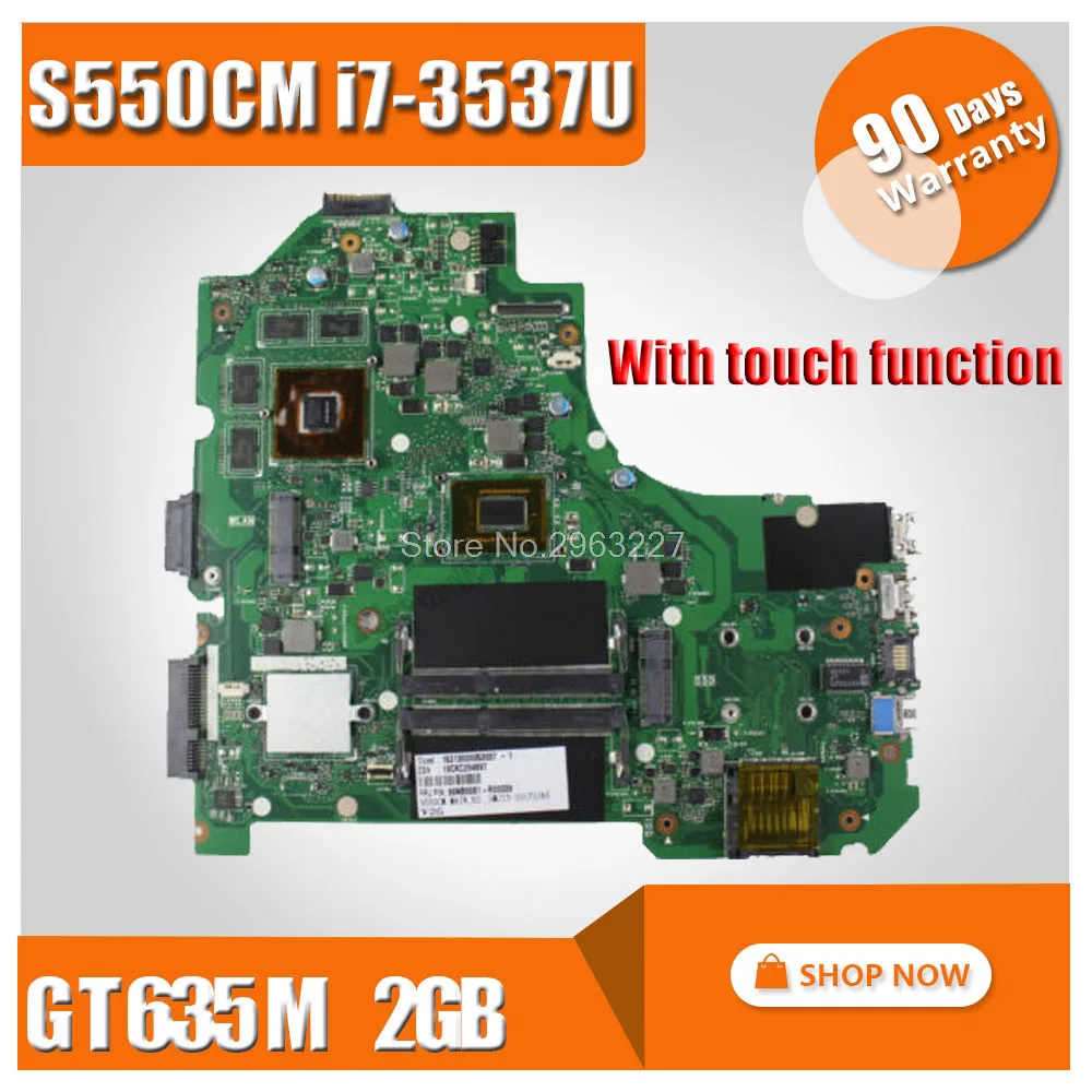 С сенсорной функцией S550CM материнская плата i7 GT630 2GB для For Asus S550C S56C S550CB ноутбука |