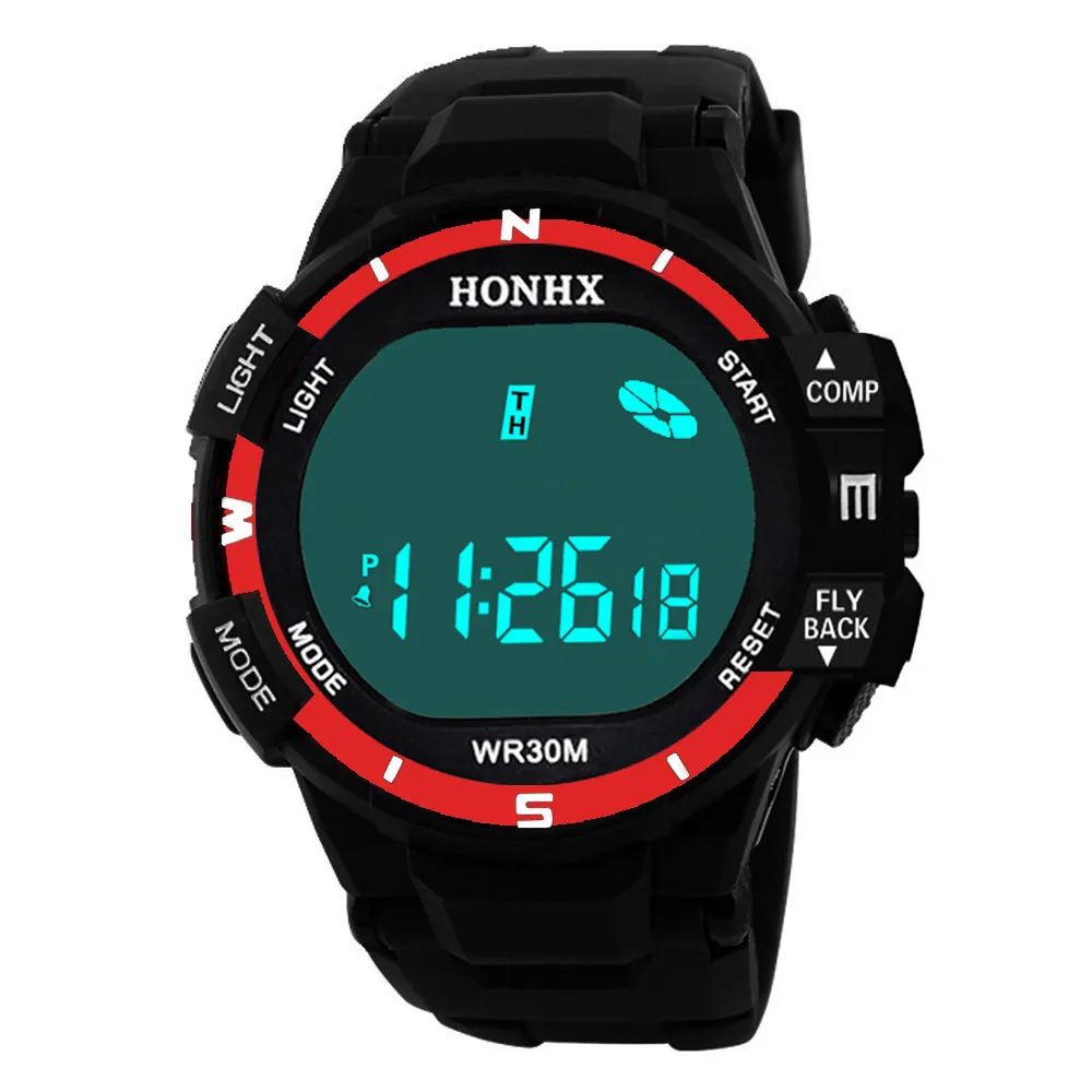 

Men LED Display Digital Watch Sport Watches Relogio Masculino Relojes Hombre Montre Homme Fashion Waterproof Wristwatches A4