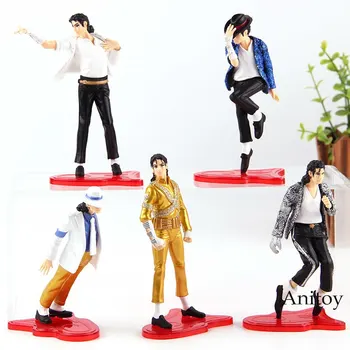 

King of POP MJ Jackson Figurine Dangerous World Tour Michael Action Figures PVC Collection Model Toys 5pcs/set