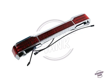 

1 Pcs LED Motorcycle Tail Light Trunk King Moto Tour Pack Wrap Around Brake Lights case for Harley Touring 1997-2008