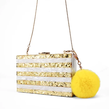 

Three Color Acrylic Gold Glitter Silver Glitter Pearl White Pearl Black Acrylic Purse Clutch Box Bags Bolsa Feminina Sac a Main