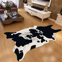 Zeegle имитация кожи животных печатных Гостиная ковер анти-скольжение диван кресло коврики ковры для спальни прикроватные коврики подставки под тарелки для детей