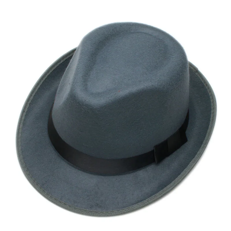 LUCKYLIANJI Retro Hard Felt Women Men Fold Wide Brim Billycock Sag Top Bowler Derby Jazz Fedora Panama Casual Hats (Size:57cm) cream fedora hat