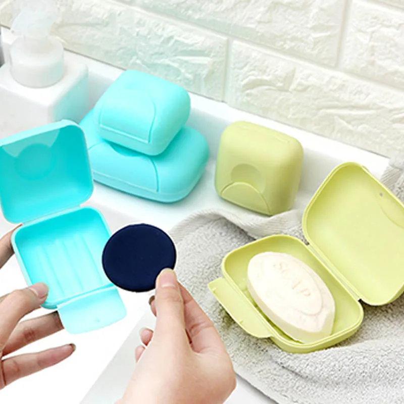 Портативное цветное мыло ящик для посуды держатель Контейнер для мытья душа для дома душ ванная комната герметичная мыльница круглые дорожные принадлежности