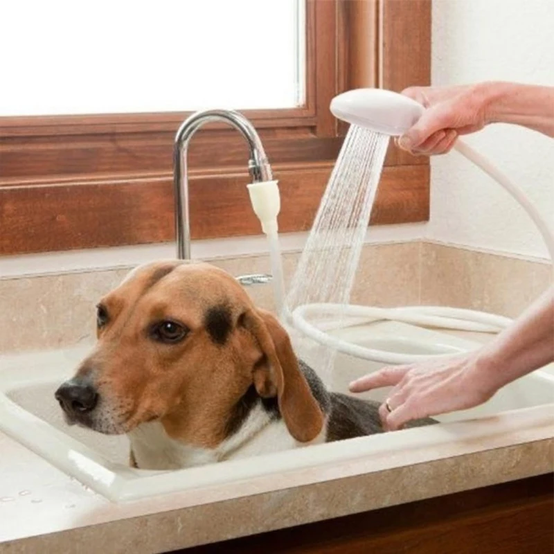 

Dog Cat Pet Shower multipurpose power bathtub Spray Drains Strainer Bath Hose Sink Washing Hair Pet Water Shower Head