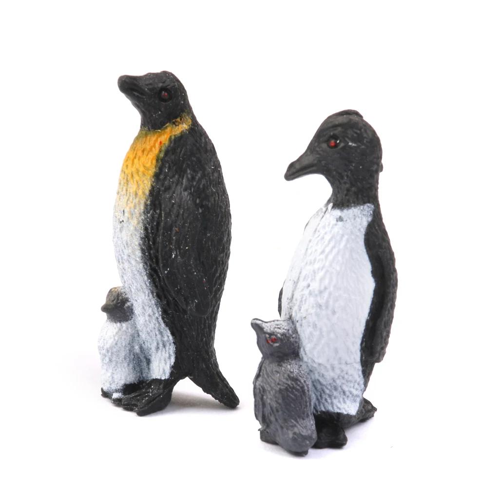 Vivid Penguin Model 8 Pieces Hard Rubber 4.5cm/1.77inch Animal Figure Display Kids Collectable Toy Imaginative Toy