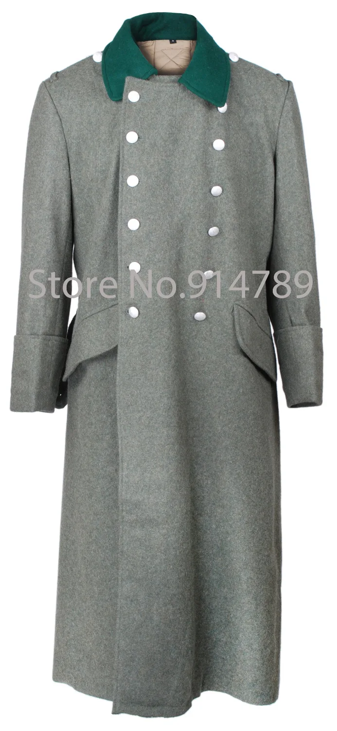 

WWII GERMAN WH M36 FIELD GREY WOOL GREATCOAT COAT -31736