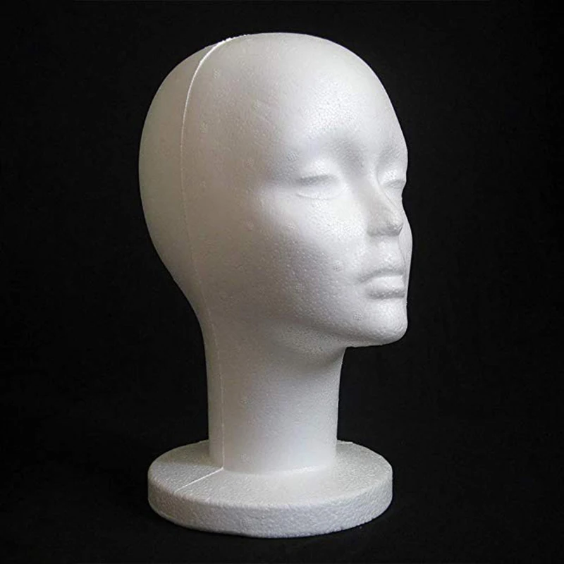 1 pc Practical Foam Female Mannequin Head Wigs Glasses Cap Display Holder Stand Model 53cmX26cm 1 pc Practical Foam Female Mannequin Head Wigs Glasses Cap Display Holder Stand Model 53cmX26cm