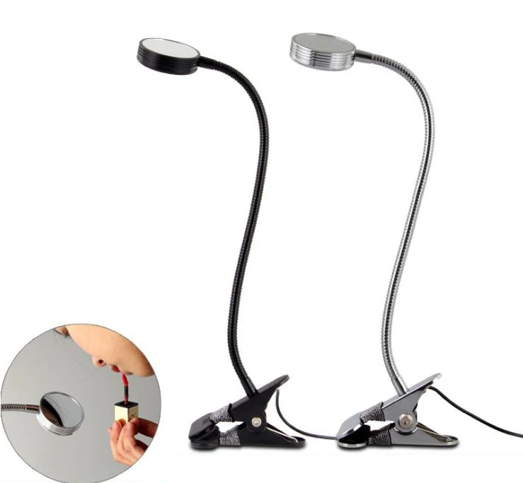 

Led clip make-up mirror small Table lamp usb Power supply 5V 3W Three color change light soft light protect eyes book lamp