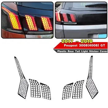 

pcmos 1 Set Plastic Rear Tail Light Sticker Cover For Peugeot 3008 GT 2017 - 2018 New Exterior Accessories Car Stickers Fashion