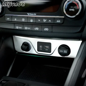 

Car Accessories lighter and USB Panel Cover Sticker Interior Decoration for Hyundai Tucson 2015 2016 Car styling
