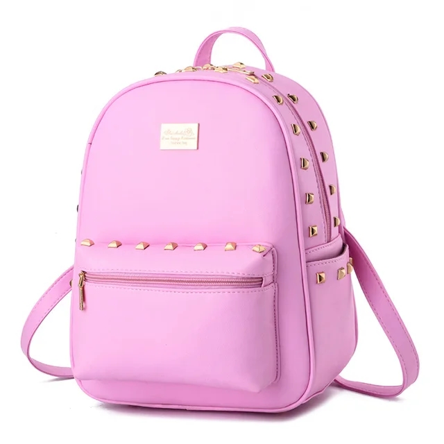 2017 Women's Backpacks Baby Girl Out Casual Rivet Feminine Backpack