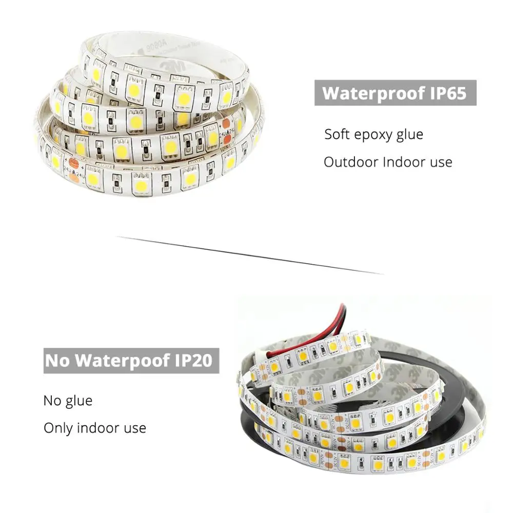 СВЕТОДИОДНАЯ лента SMD 5050 12 В постоянного тока гибсветильник Светодиодная IP65 не