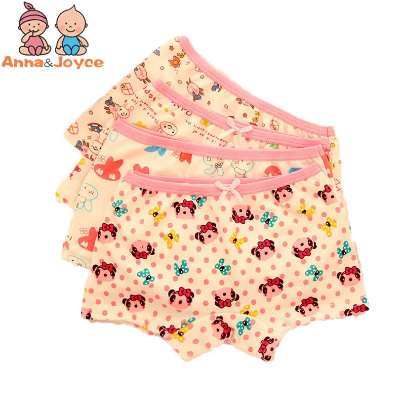 

6PC/LOT girls boxer kids underwear girls cartoon boxer briefs cotton underwear Suit 2-10years