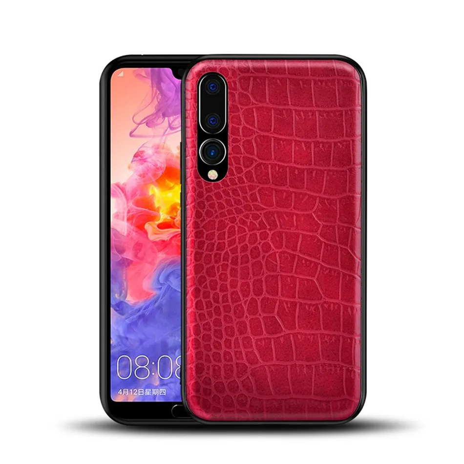 Retro Vintage Crocodile Snake Pattern Case For Huawei P20 Pro Printed PU Leather Soft Luxury Phone Back Cover For Huawei P20 (12)
