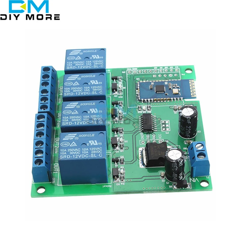 

12V 4-CH Multifunction Bluetooth Relay Remote Switch For Android Mobile