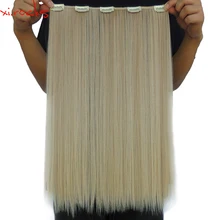 Wjlz5050/5 шт. Xi. rocks синтетические парики для наращивания 50 см прямые пряди заколки для волос одна деталь 50 г gamboge цвет парик