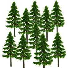 100 шт. зеленый миниатюрный Хо Поезд Модель деревья модель Парк улица лес пейзаж расположение пейзажей 7 см