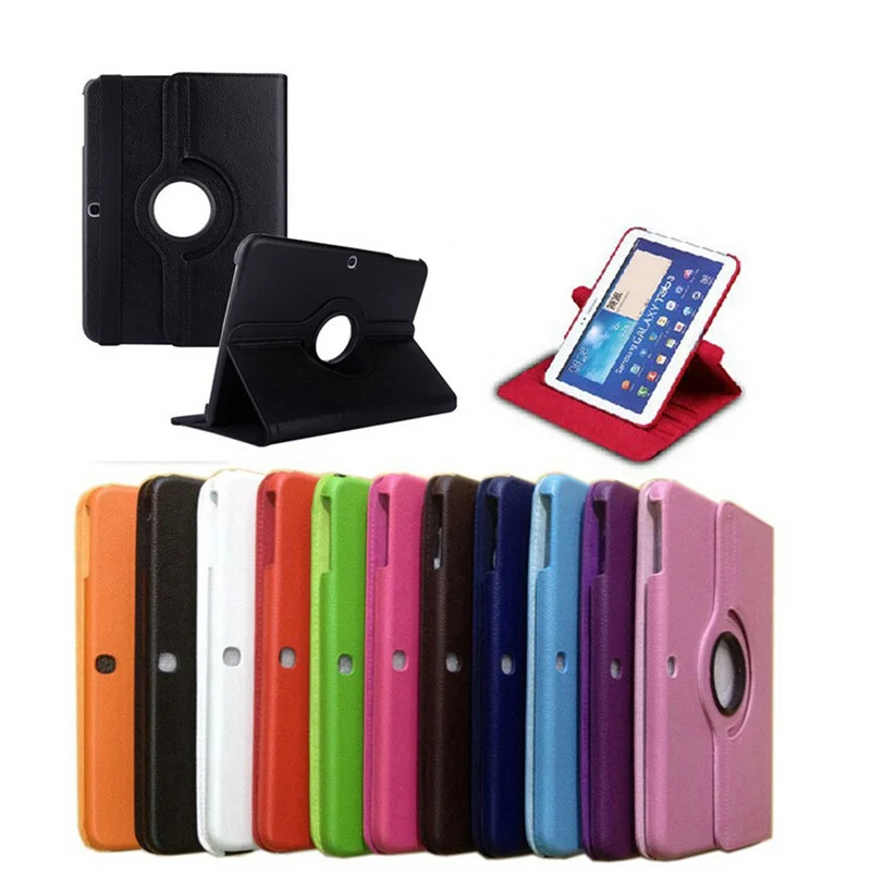 360 Rotating Leather Cover Case Stand for 10.1/" Samsung Galaxy Tab 3 P5200//P5210