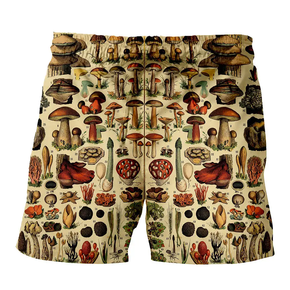 New arrive The mushroom collage 3D print men women fashion cool shorts ...