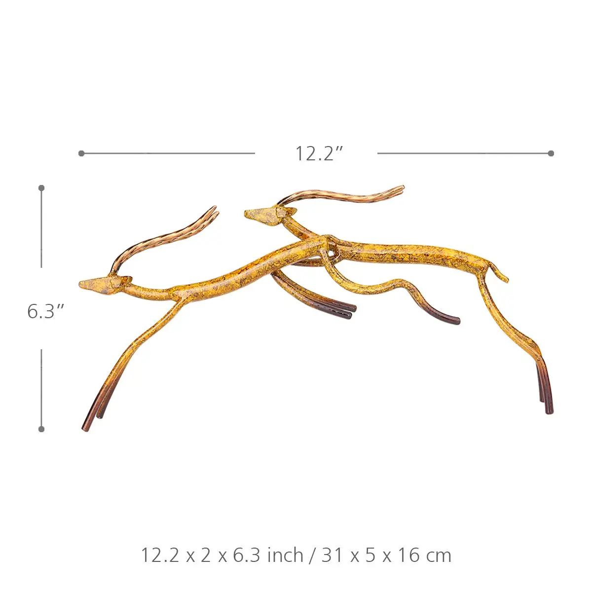 Tooarts Antelope железная скульптура, домашнее украшение, фигурки животных, рождественские украшения для дома, подарок на год, украшения