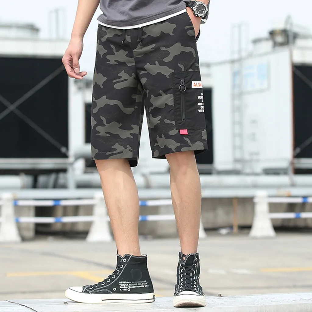 Мужские шорты Карго Harajuku плюс размер мужские повседневные шорты хип хоп шорты мужские модные удобные короткие брюки T604