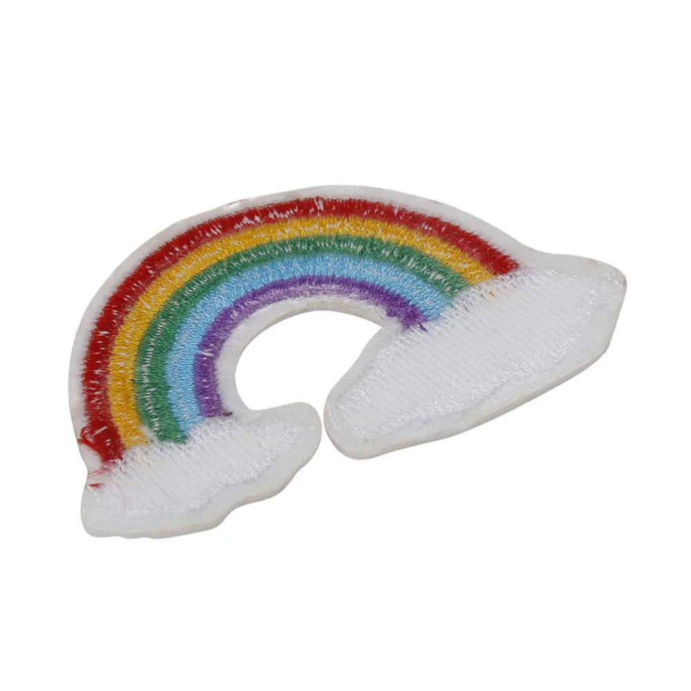 

Embroidered Rainbow Patches Kids Cartoon Iron On Applique For Clothes Stickers Patches Fabric Sewing DIY Accessories On Sale