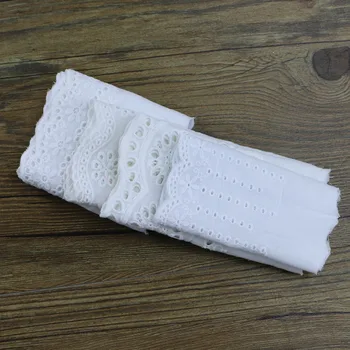 

2yards 10-17cm white cotton lace fabric DIY fabric lace flower gift ribbon decoration material color cotton lace